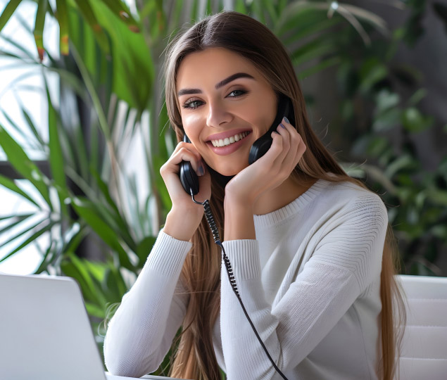 Customer support representative on call